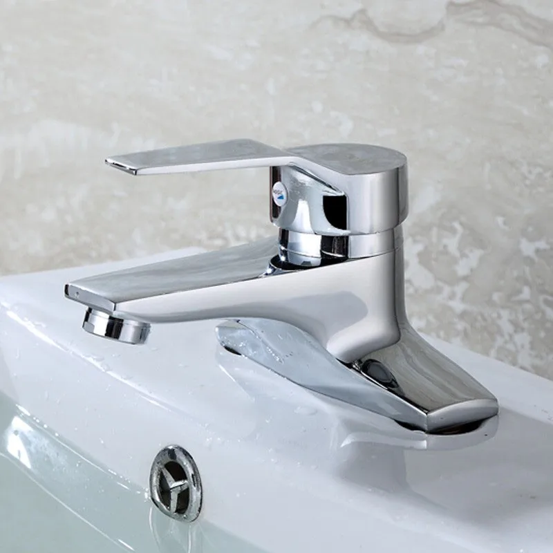 Double Hole Installation Wash Basin Faucet Hot And Cold Water Faucet Sink Faucet Mixer Single Handle Water Sink Mixer Tap