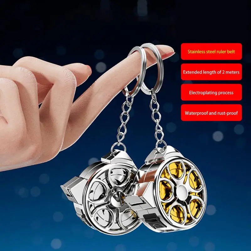 2 متر متري شريط القياس الفولاذ المقاوم للصدأ قابل للسحب متري حاكم المحمولة البسيطة جوفاء جيب شريط القياس أدوات قياس المنزل