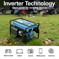 Générateur à essence monocylindre quatre temps refroidi par air, à châssis ouvert, pour camping et camping-cars, 2200W, cylindrée 196cc, 7,0 CV 3