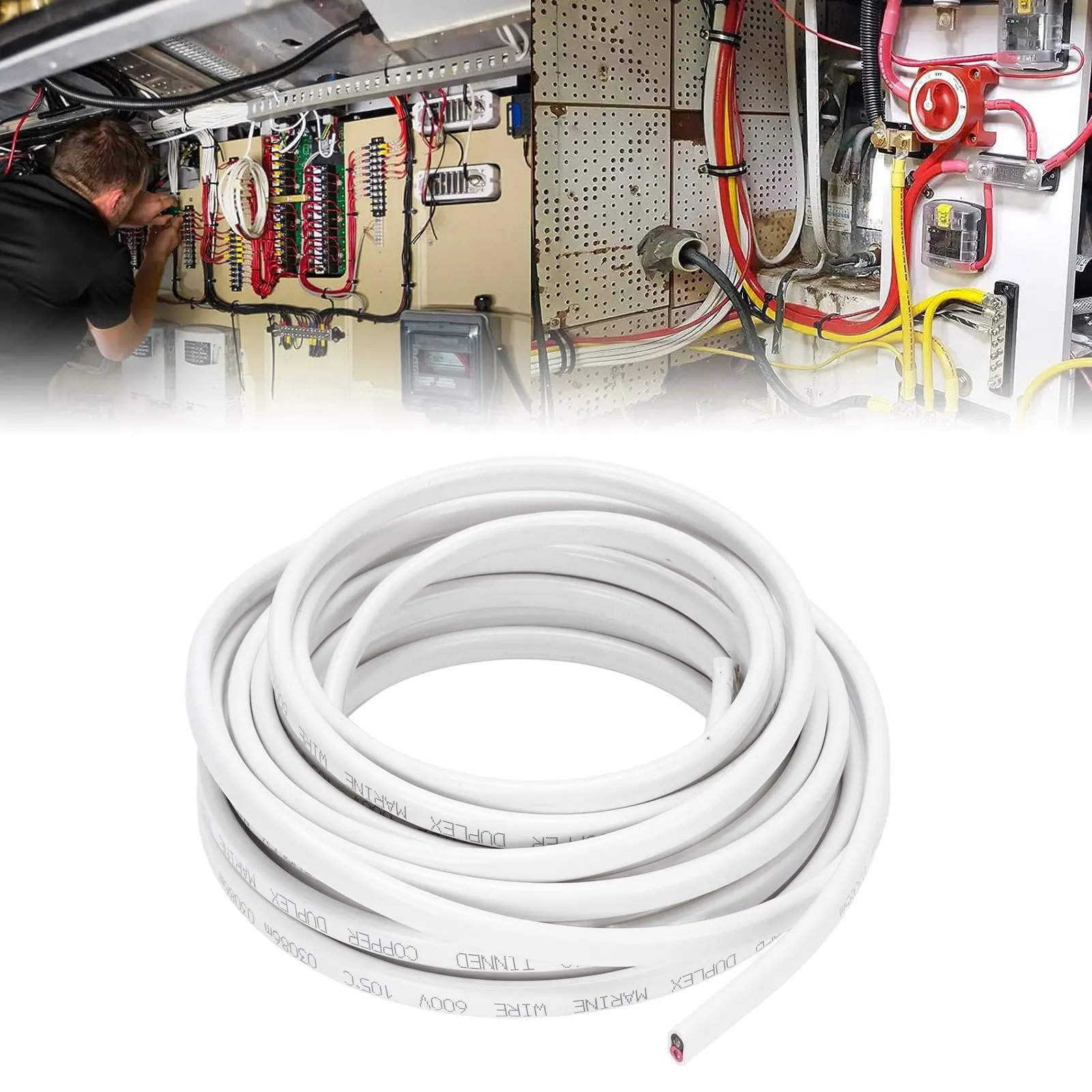 12 Gauge Marine Wire Waterproofing Excellent Conductivity Stable Connection Anti Aging 12 AWG Boat Electrical Cable for Yachts