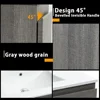 Bathroom Vanity Wall Mounted Floating Vanity Two Drawers Storage Cabinet with Ceramic Integrated Sink 3