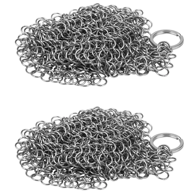 Most Flexible Cast Iron Scrubber 316l Chainmail Scrubber Easy To