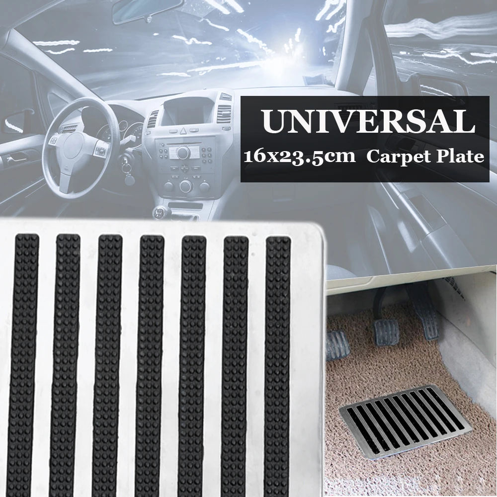 X AUTOHAUX Car Floor Mat Foot Heel Plate Cover Carpet Pedal Black