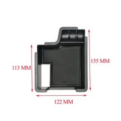 Deluxe Armrest Storage Box Center Console Organizer Tray (Black)