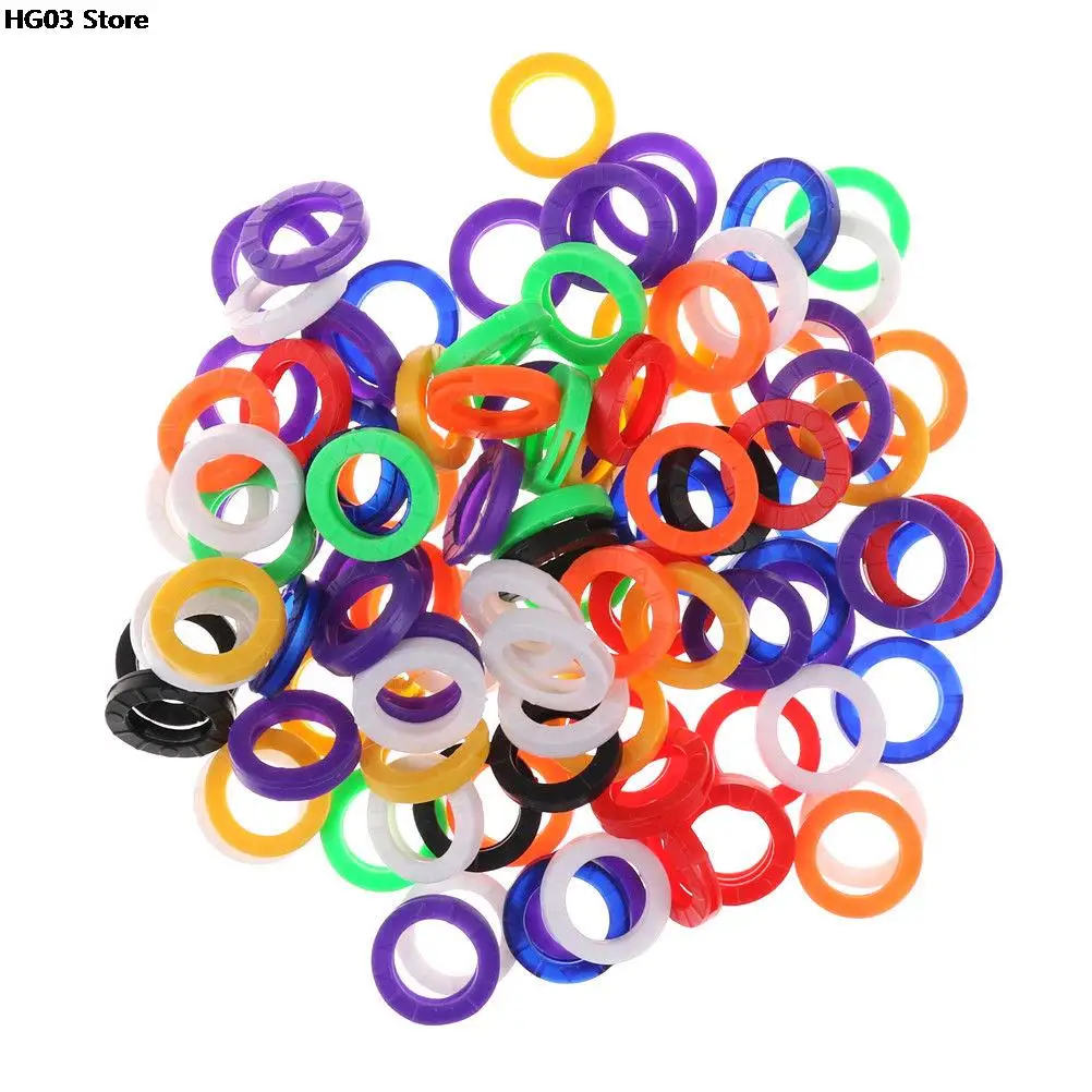 1/10pcs Bright Colors Hollow Rubber Soft Keys Locks Cap Key Covers Topper Keyring Elastic Case Round Soft Silicone, key caps covers,keychain case cover