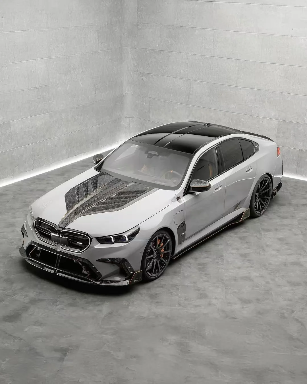 For BMW M5 G90 Carbon Fiber Body Kit M5 G90 MSY Carbon Fiber Front Lip Diffuser Spoiler Cover