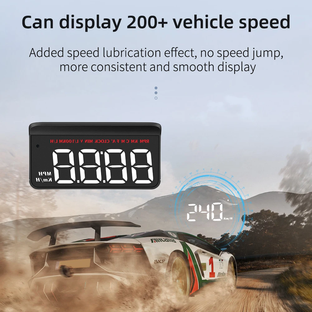 ڵ  HUD ȭ  GPS ӵ, LED ÷, ޴ ӵ 跮, OBD2  溸, ڵ ׼
