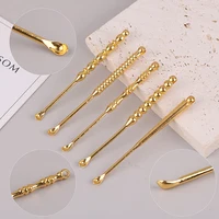 Ear Pick Ear Curette Cleaner Earwax Removal Cleaning Tools Brass Ear Spoon Portable Ear Cleaner Curette Multiple Design 2