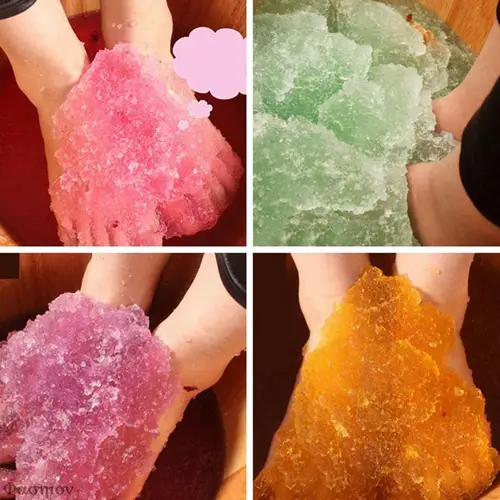 60g! 로즈 버블 목욕 파우더 풋 배쓰 크리스탈 머드 바디 풋 스킨 케어 스파 목욕 소금 각질 제거 스크러버 2