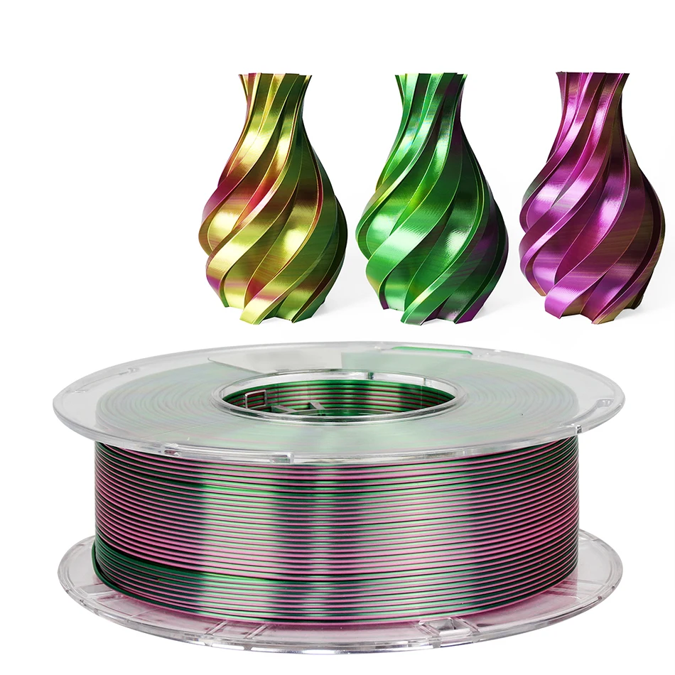 3 Colors in 1 PLA 3D Printer Filament 1.75mm 250G Sublimation Products Plastic Material for 3d Printing Silk Tri-Colors pla