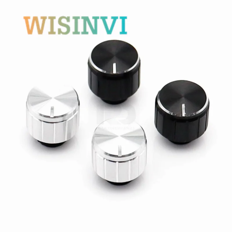 2 Stück 13x13 Aluminiumlegierung Halbwelle Potentiometer-Drehknopf Verstärker-Lautstärkeregler Griff mit 4mm Vorsprung, 6mm Loch – Detail 4