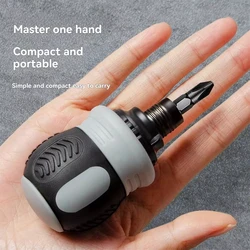 Compact Multi - functional Dual - purpose Ratchet Screwdriver Set with High Hardness and Ergonomic Design (Black)