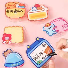 

1Pc Acrylic Memo Message Board Cartoon Notes Boards Cute Notepad Rewritable Card for Desktop Decorate School Supplies Stationery
