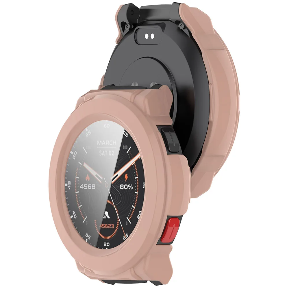 Durable PC Watch Case with Tempered Glass Screen Protector and Anti-Scratch Cover