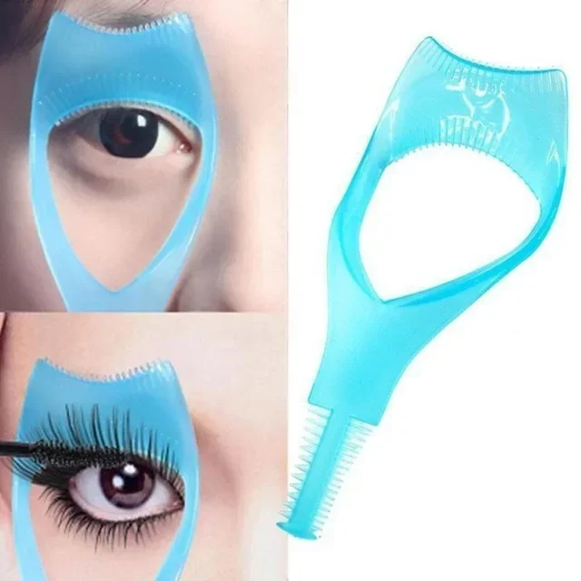 3 In 1 Mascara Shield Guard Eye Lash Mascara Applicator Comb Eyelash Curling Eyes Makeup Brush Curler Eye Makeup Stencils Tools makeup tools mascara applicator template eye makeup tools mascara applicator tool
