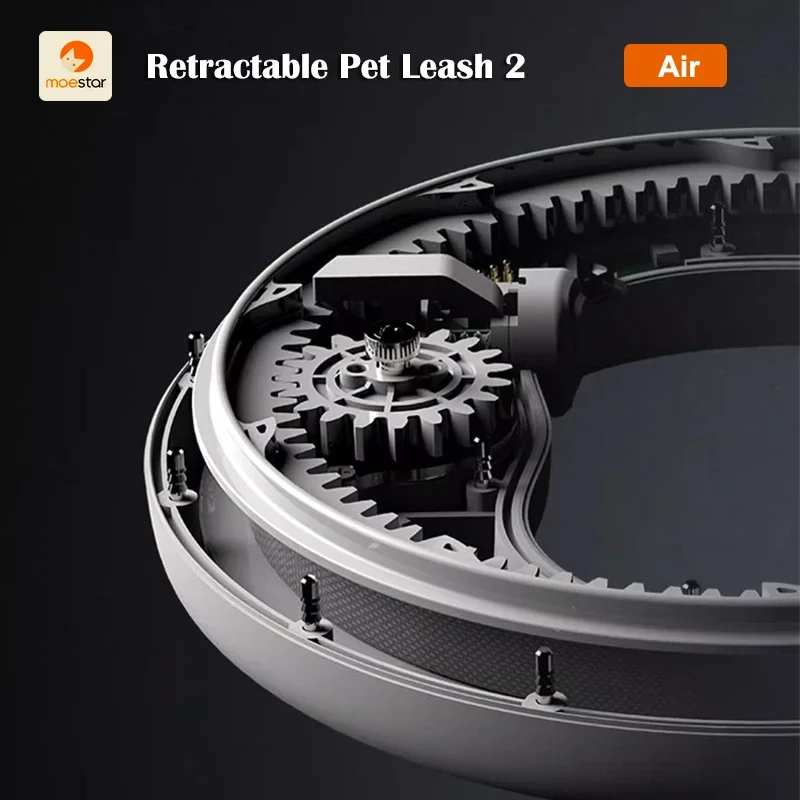 Retractable Pet Leash Youpin MOESTAR Retractable Pet Leash 2 Air 180g Dog Traction Rope 3M Length for Max 30KG Pet Withstand Max 950N Tensile Force