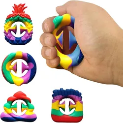 Pince à main anti stress pour enfants et adultes, jouet sensoriel pour les doigts, anti stress 