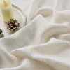 1Panel Japanese Style Living Room Thick Linen Curtains, Bedroom Curtains, Hotel Linen Beige Sheer Curtains 5