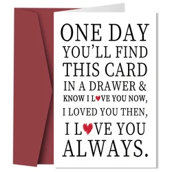 Heartfelt Love Anniversary Greeting Card - I Love You Always - 20.8x13.7cm (1Card with Envelope)