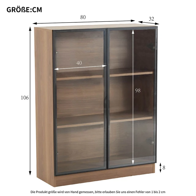 Glass Display Cabinet with Lighting