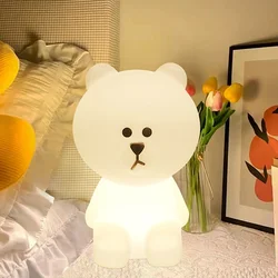 INS 30/50CM Bear Night Light Children's Room Decoration Photo Sleep Bedside Lamp Kids Bedroom Gift Photography Accessories