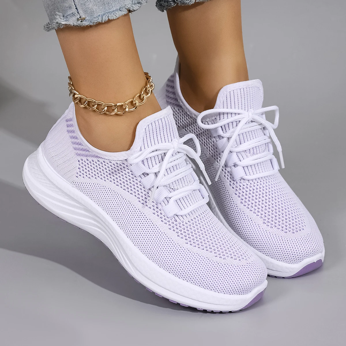 أحذية نسائية صيفية مسطحة من القماش الشبكي قابلة للتنفس، أحذية نسائية كاجوال، أحذية رياضية، تخفيضات، شحن مجاني