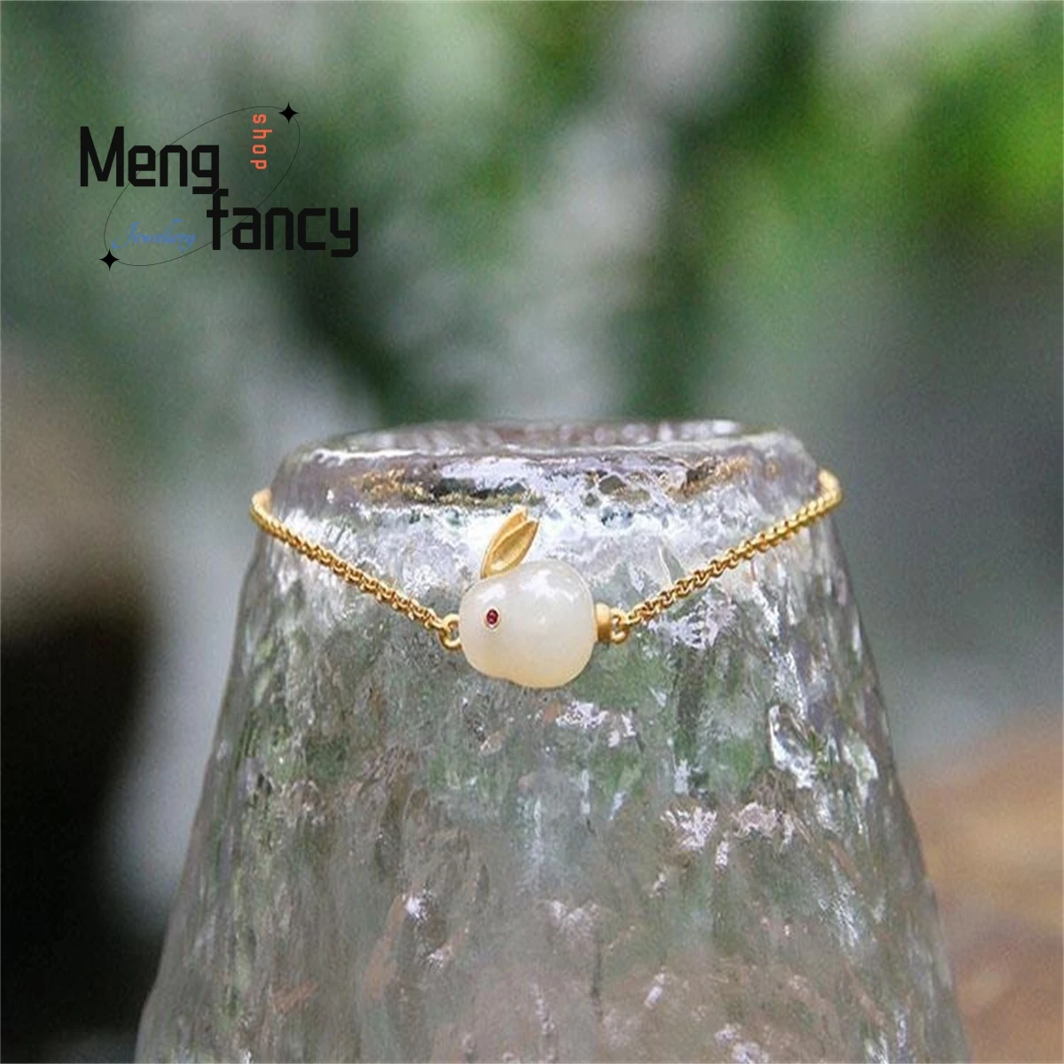 

Natural S925 Silver Inlay and Tianbaiyu Rabbit Bracelet are Simple and Generous Personalized and Fashionable and Versatile