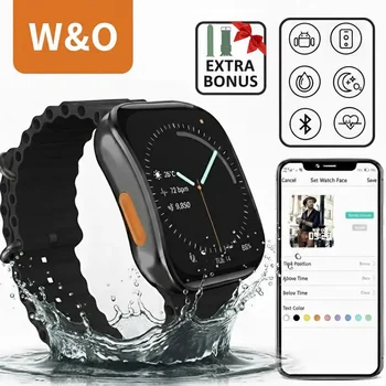 Smart Watch For Women Men, 1.83'' HD Full Touch Screen Wireless Calling Smartwatch (Answer/Make Call), Activity Tracker, 100+ Sport Modes, Pedometer, Message Alerts, Sport Fitness Tracker,Compatible With Iphone.Holiday Gifts, Birthday Gifts