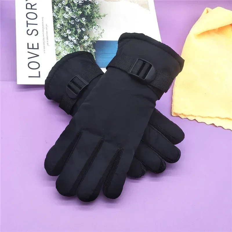 Kids Gloves Waterproof Outdoor Full Finger Thermal Gloves Children Winter Snow Mittens for For 3-13 Years Old Boy Girl
