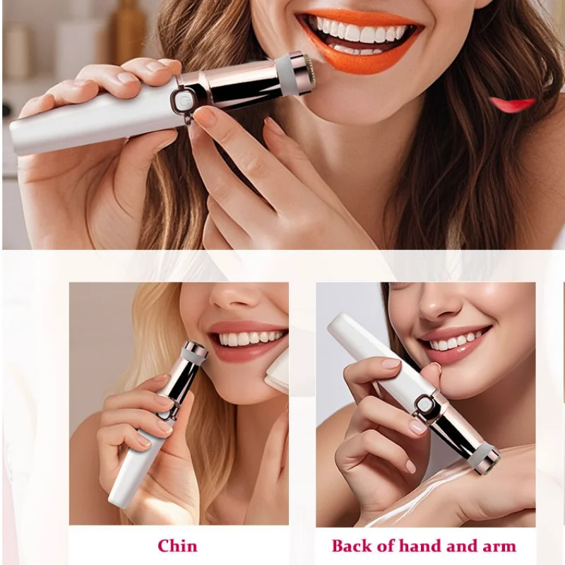 ماكينة حلاقة الوجه وتشذيب الحواجب 2 في 1، قابلة لإ...