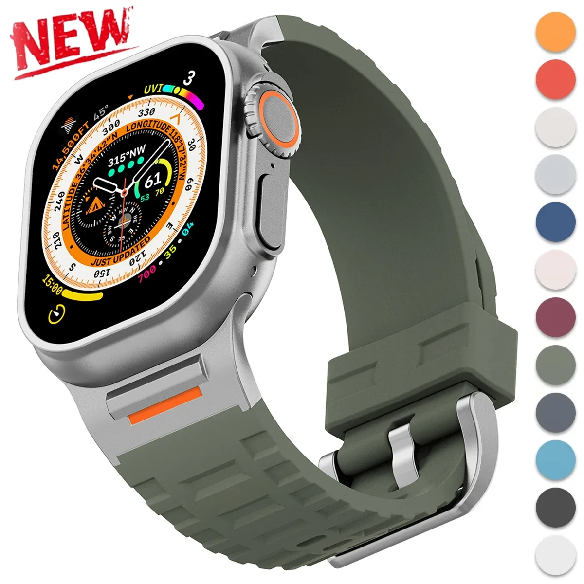 Luxury Sport Silicone Band for Apple Watch - Soft and Stylish Bracelet Strap