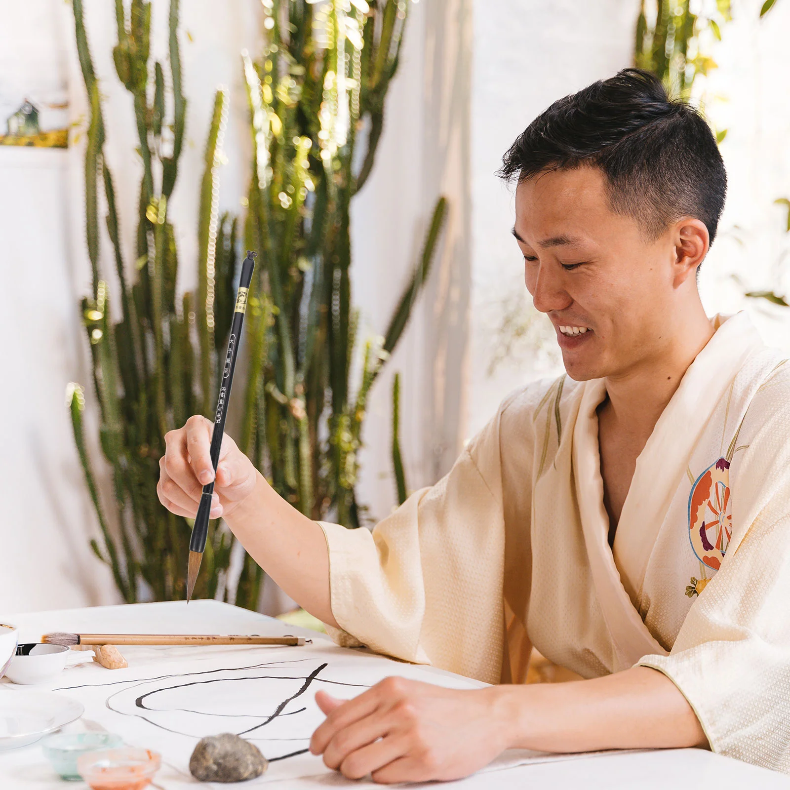 Drawing School Painting Brush Convenient Paint Brush Paint Accessory Ergonomic Art Brush for Watercolor Beginner Pigment