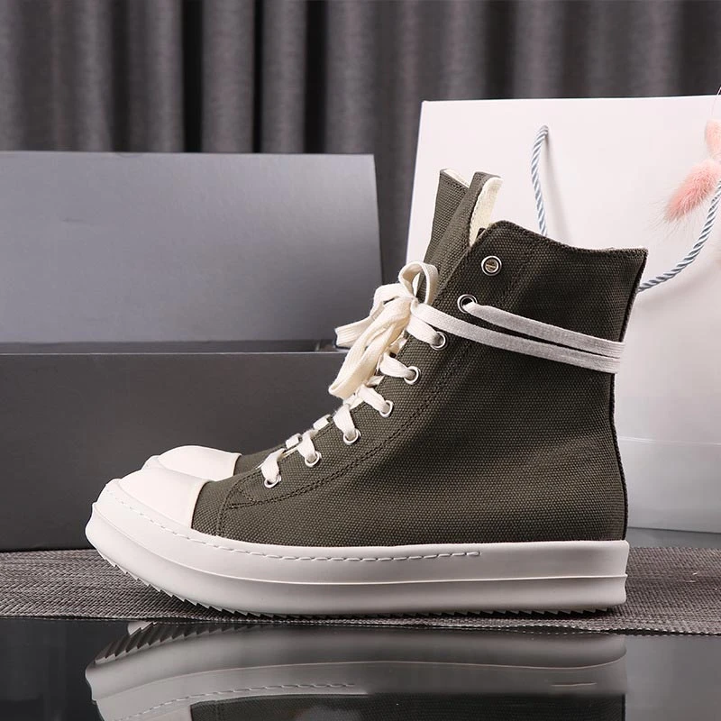 High street merk rick leger groene schoenen ro schoenen owens sneakers schoenen dames vrijetijdsschoenen heren schoenen| | - AliExpress