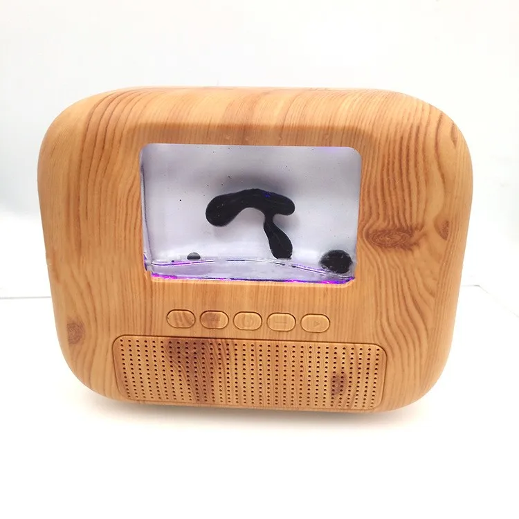 Magnetic fluid Blue-tooth speaker enclosure accessories wood grain color finished manufacturers direct sales