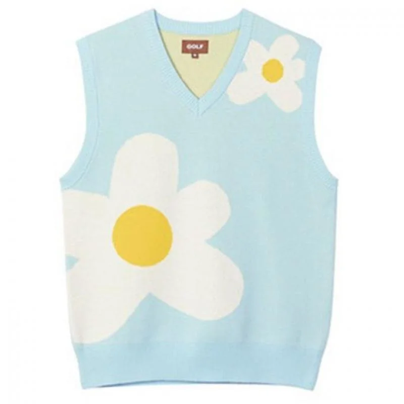 2023 New Flower The Creator Men Sweater Vests Knit Casual Sweaters Vest Sleeveless High Drake V-Neck Daily