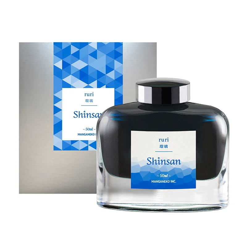 SHINSAN 20 Colors Full Set  Pen  Ink Non Carbon Writing  Ink 50ml Large Bottle