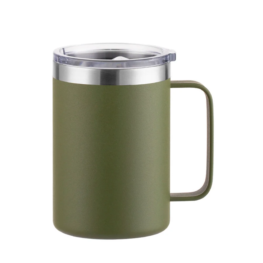 Insulated Stainless Steel Travel Tumbler - 16oz, BPA-Free with Handle and Lid