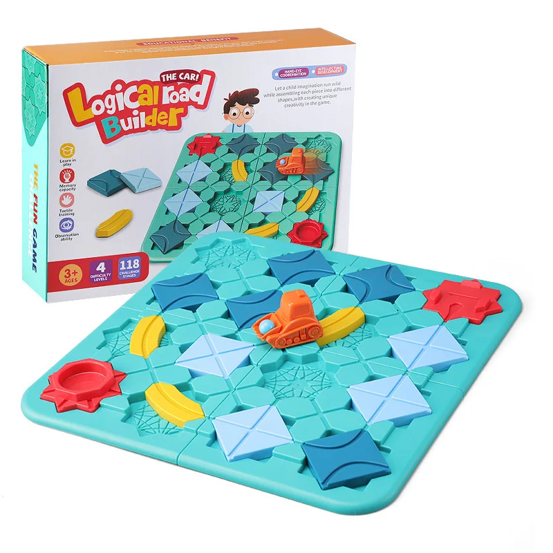 Interactive Logical Road Builder Puzzle Board Game Marble Run