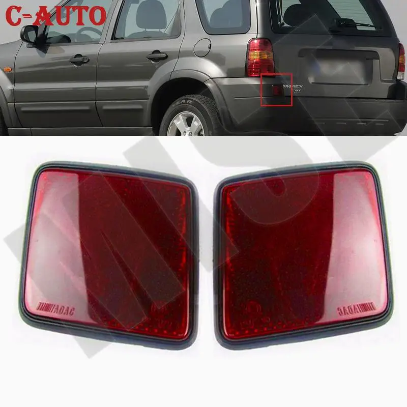 Rear Bumper Reflector Foglight lamp stop brake Light Garnish Lamp Trim Cover Panel For Ford Escape Kuga Maverick