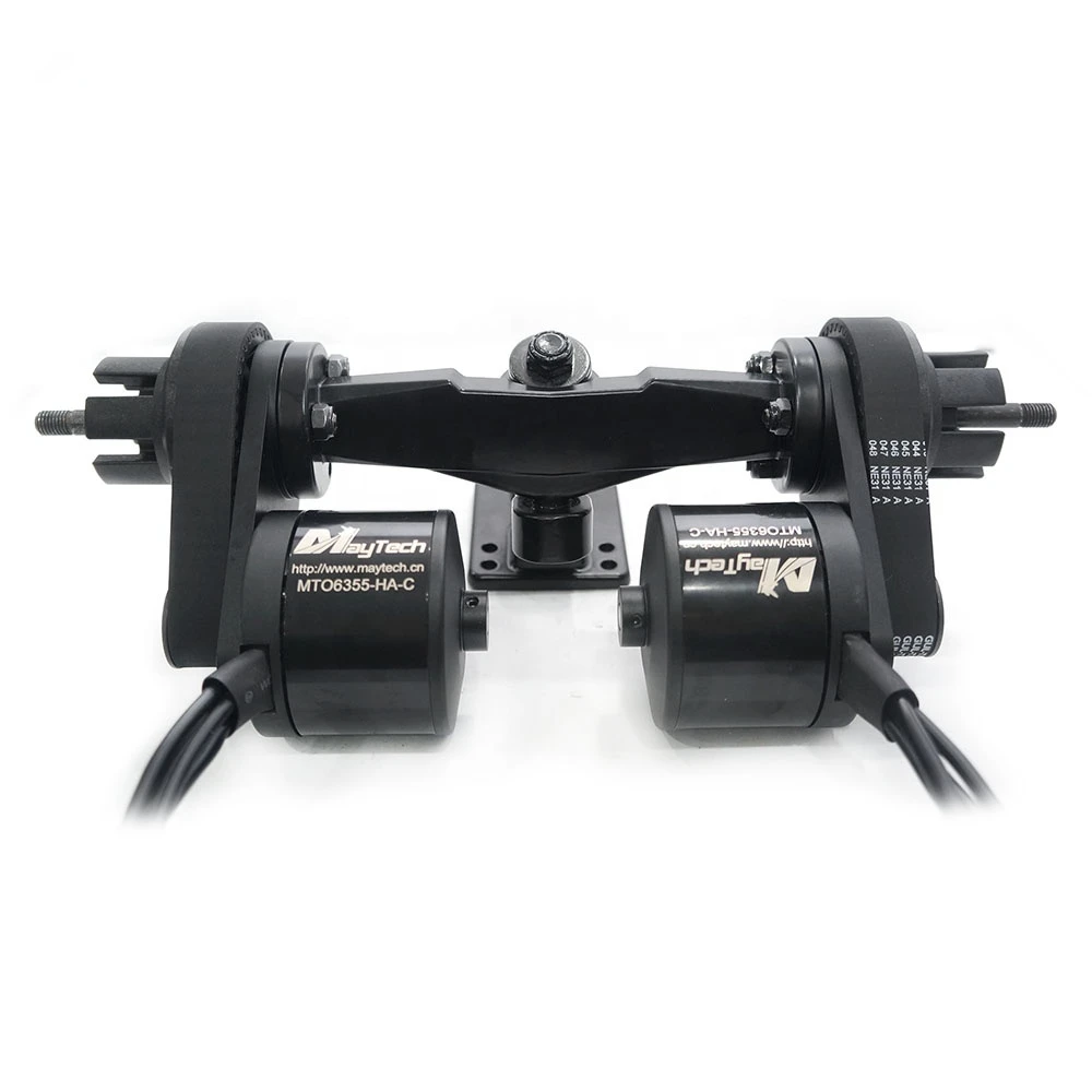 Maytech Skateboard Telecomandato 5065 6355 6365 6374 Dual Motors + Double Kingpin Trucks + E-Longboard Pulegge E Cintura