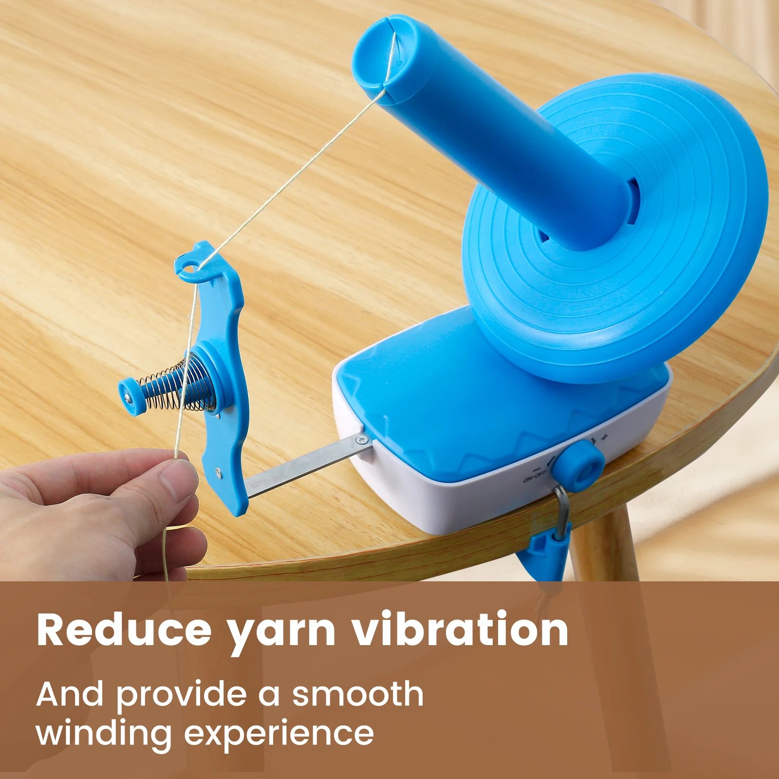 Electric Yarn Winder Adjustable Yarn Ball Winder Large Capacity Cake with Stepless Speed Automatic