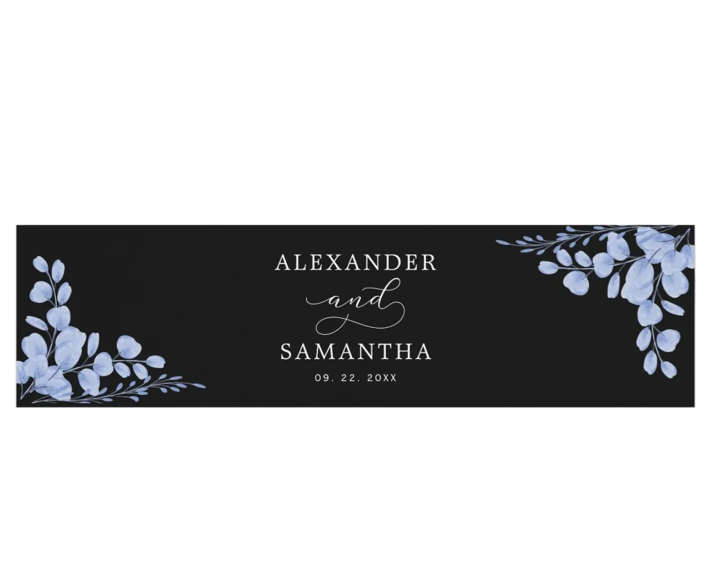 Sticker Custom Personalized Floral Wedding Water Bottle Labels, Birthday, Anniversary.24pcs