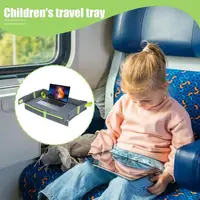 Kids Airplane Tray Foldable Airplane Portable Table Lightweight Travel Tray For Kids Car Seat Airplane Must Haves For Kids Toys 1