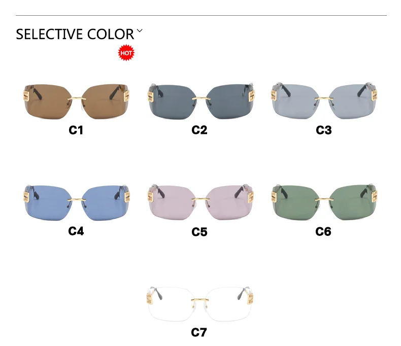 Frameless High-end New Retro Sunglasses AliExpress
