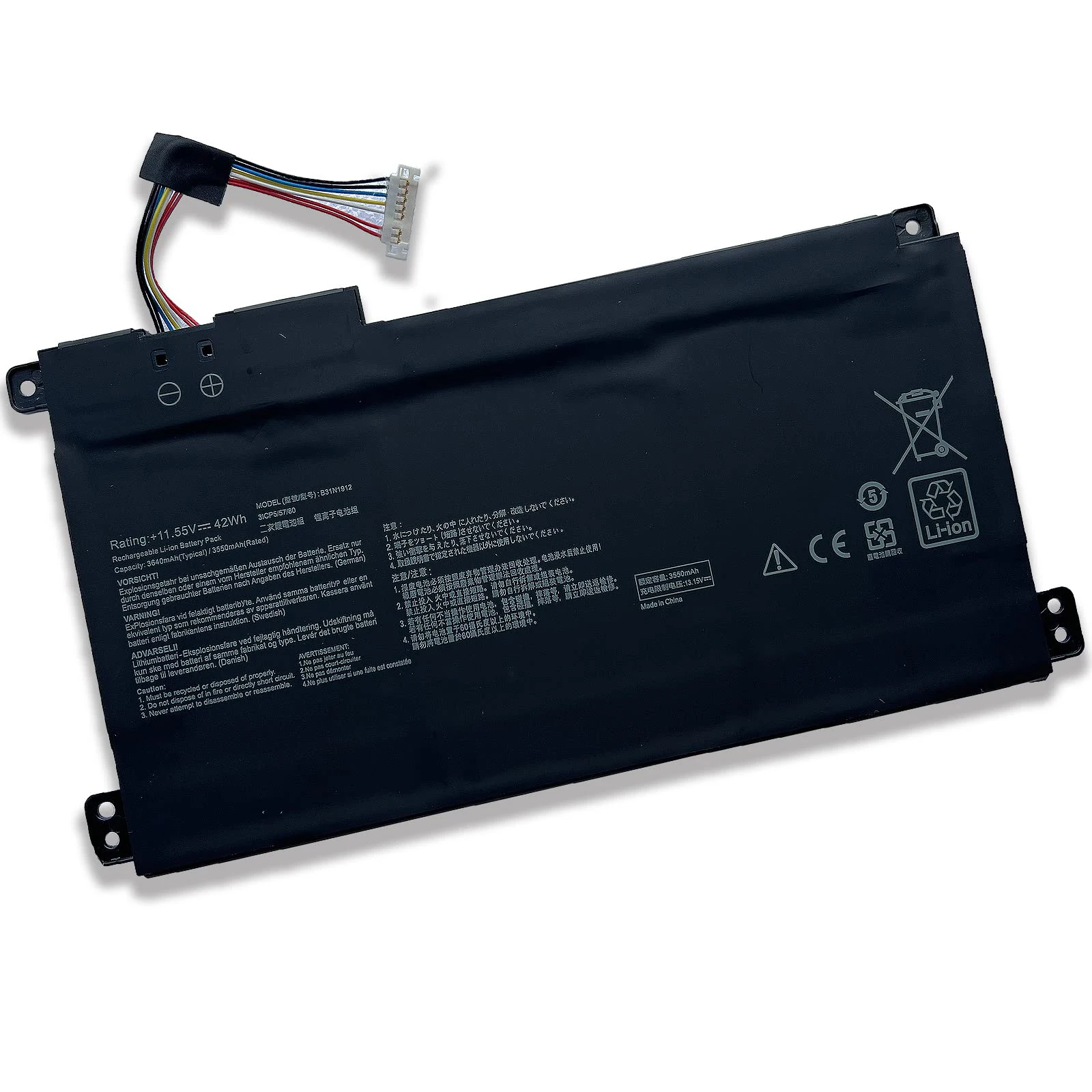 Замена Аккумулятора Ноутбука 42Wh B31N1912 C31N1912 Для ASUS.