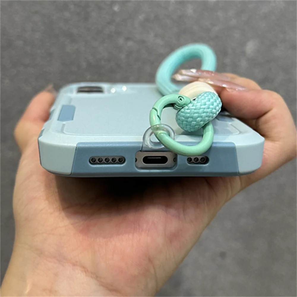 Lyxigt enfärgat mjukt telefonskal med snodd för iPhone 16 15 14 13 12 11 XS Pro Max Plus XR kameraskydd stötsäkert fodral_voghion.com