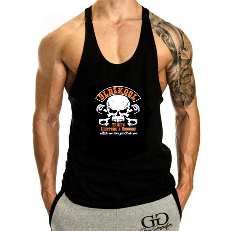 

Summer Style New tank top men Men Novelty hip hop rock tank top men men Oldschool Chopper Bobber Classic Biker Vintage Trike ta