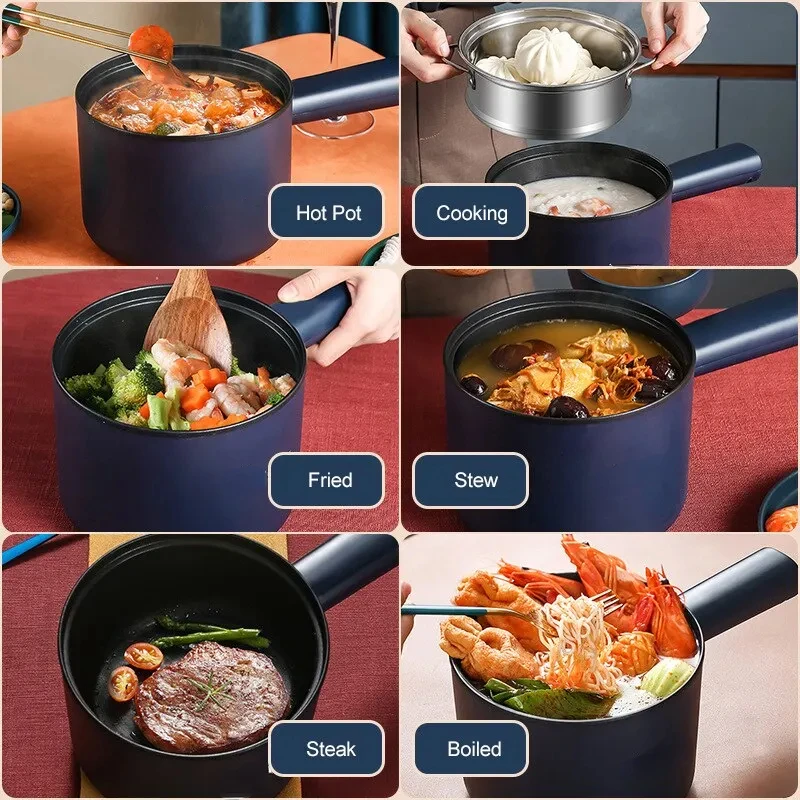 For Multifunction Cooker Household Single/Double Layer Hot Pot  Rice Cooker Student Dormitory Mini Non-stick Pan Pots 2