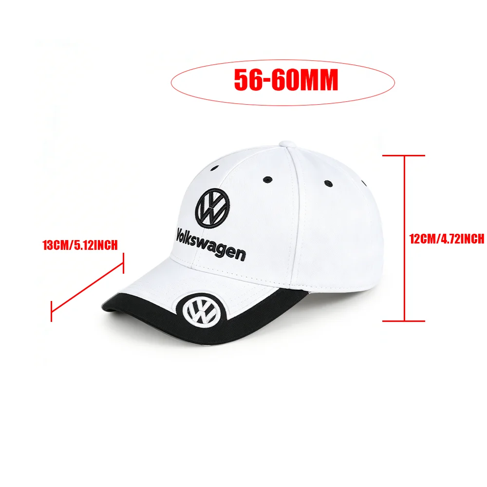 카덕 텅 캡 자동차 엠블럼 모자 야구 모자 조절 가능한 캐주얼 모자 폭스바겐 VW 골프 폴로 티구안 파사트 모토 GP 레이싱용