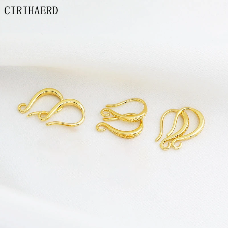 3mm/4mm Silicone Adjust Ear Pins 14K/18K Gold Plated Brass